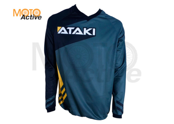 Джерси ATAKI Rampage серая/желтая